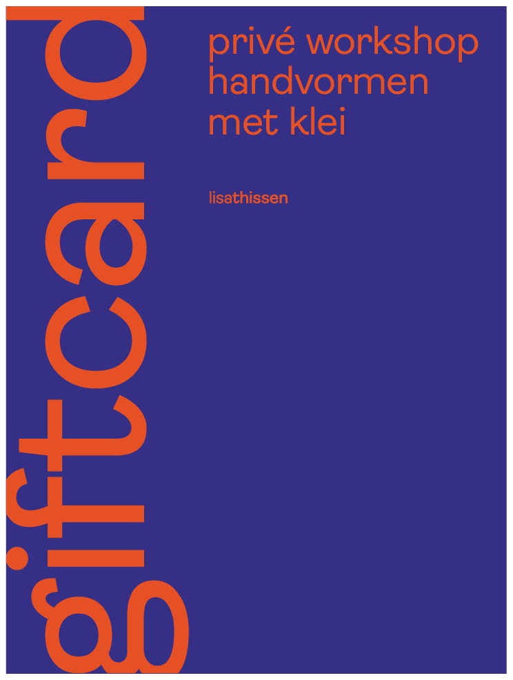 GIFTCARD | Duo workshop | handvormen
